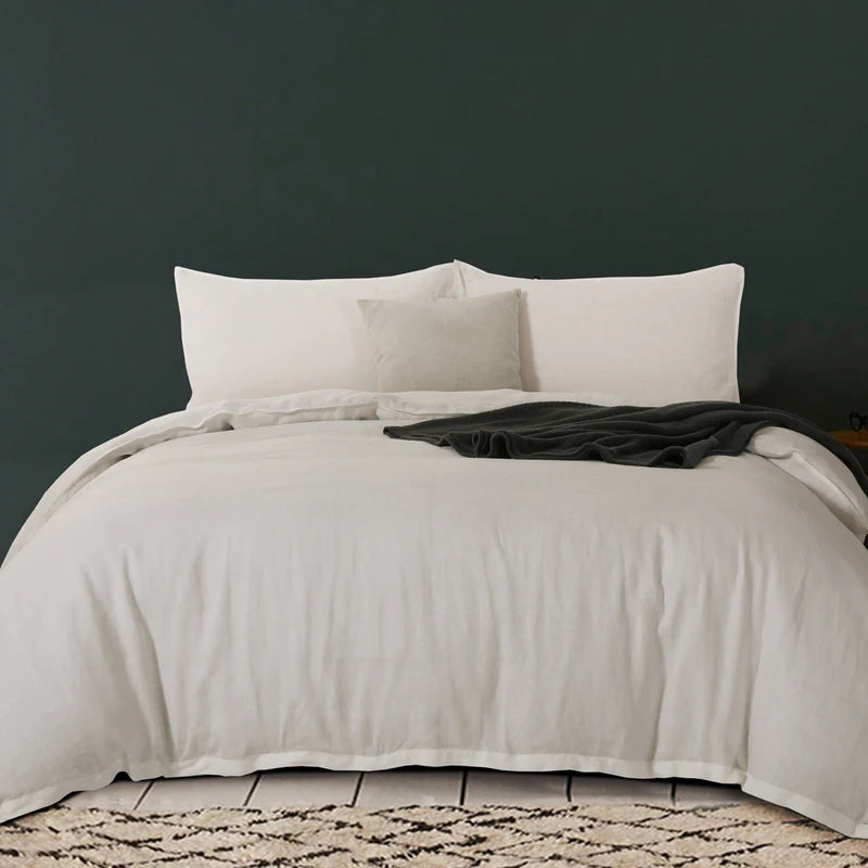 NATURAL LINEN SHEET SET