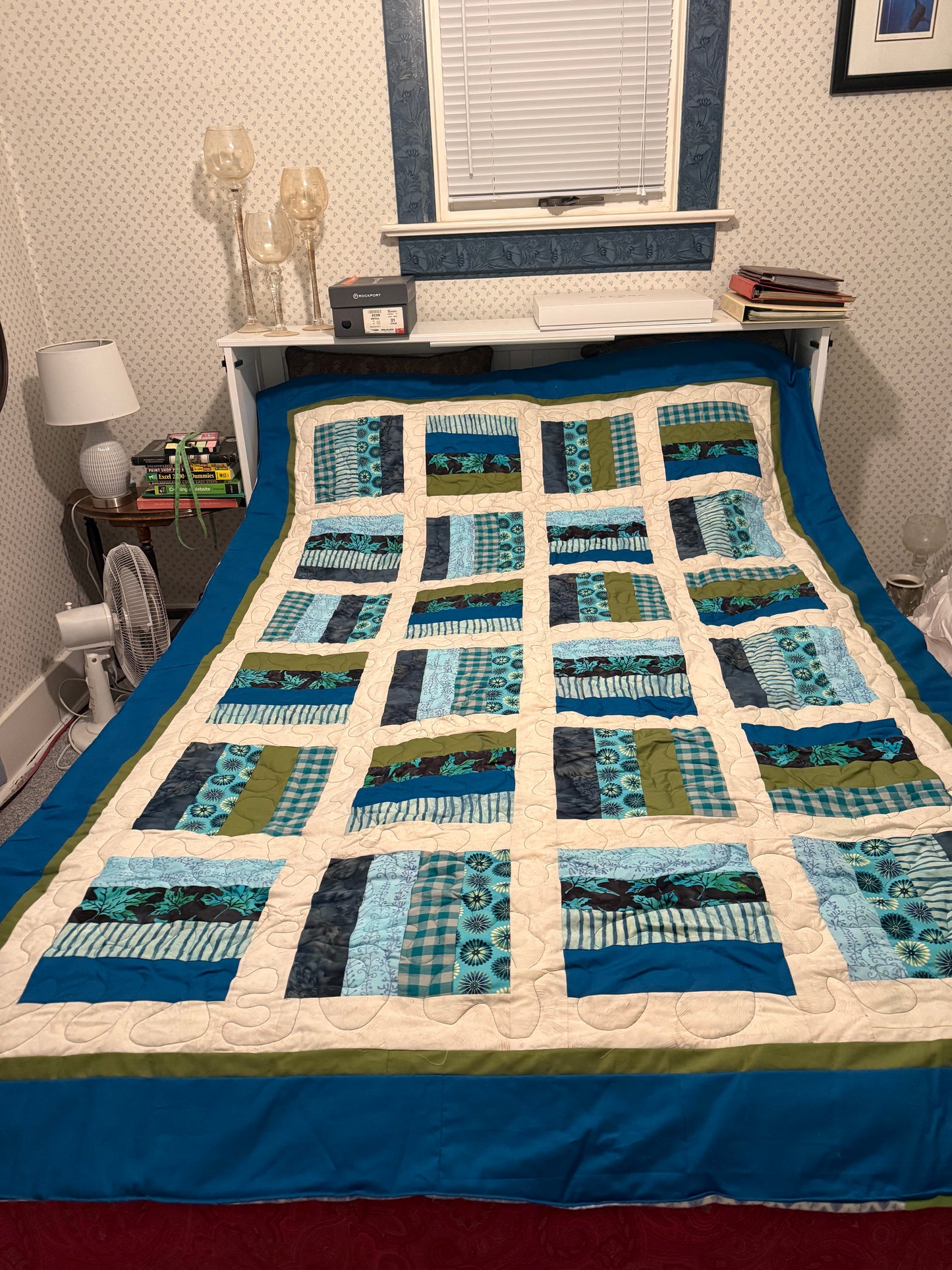 Blue and Green Larger Lap Quilt