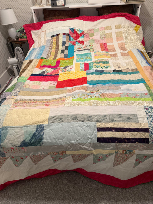 Multi Coloured scrappy Quilt