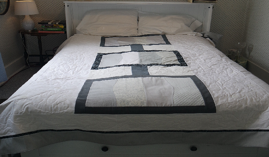 Grey and White Quilt
